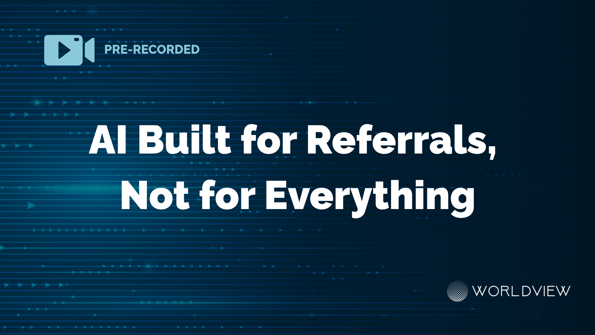 AI Built for Referrals, Not For Everything